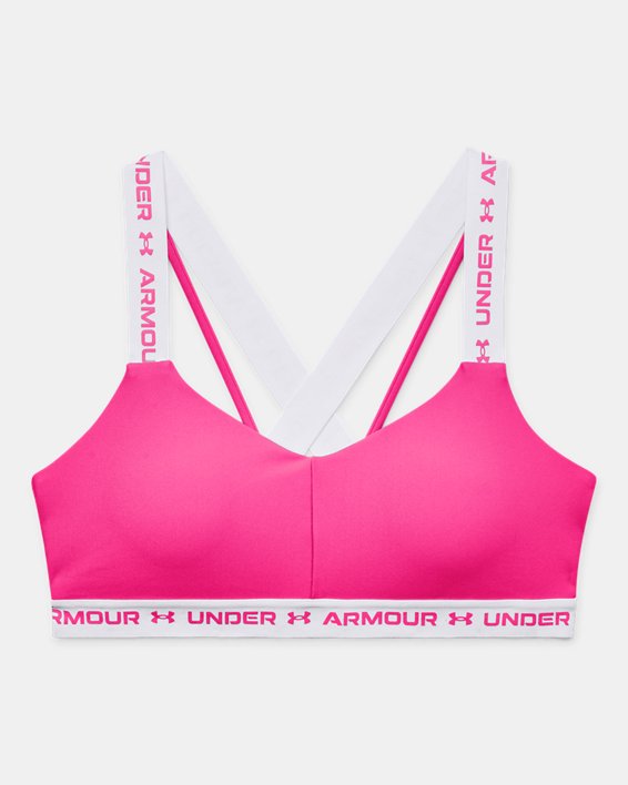 Women's UA Crossback Low Sports Bra, Pink, pdpMainDesktop image number 8